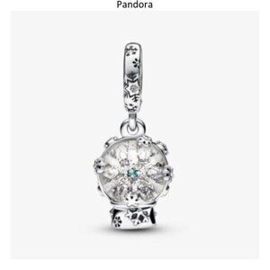 Pandora Silver and Blue Snowflake Charm Bracelet